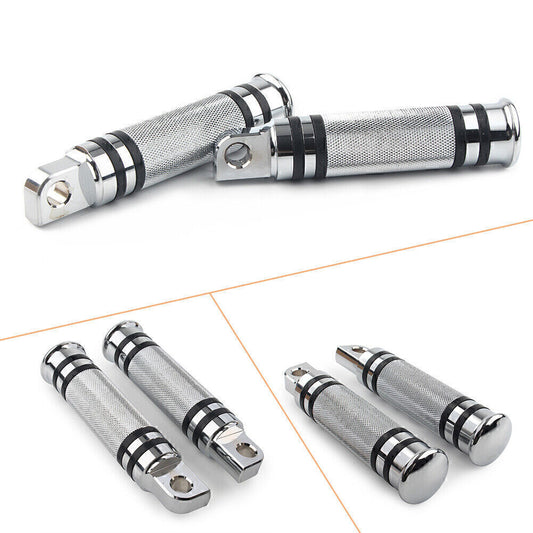 Pair Chrome Aluminum H-D Male Mount Footpegs Footrests for Harley Davidson
