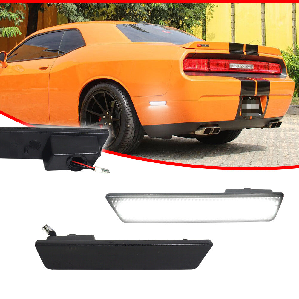 White rear side marker LED light for 08-14 for Dodge for Challenger / 11-14 Charger