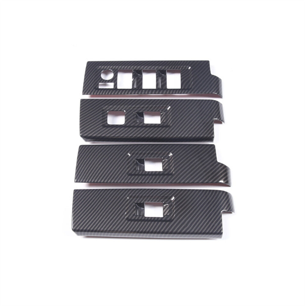 Carbon Fiber ABS Window Lift Switch Button Trim For Toyot@ Tundr@ /Sequoia 2022+