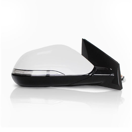 Left door mirror power folding thermal signal applicable to for Hyundai Sonata 2015 - 2018 White