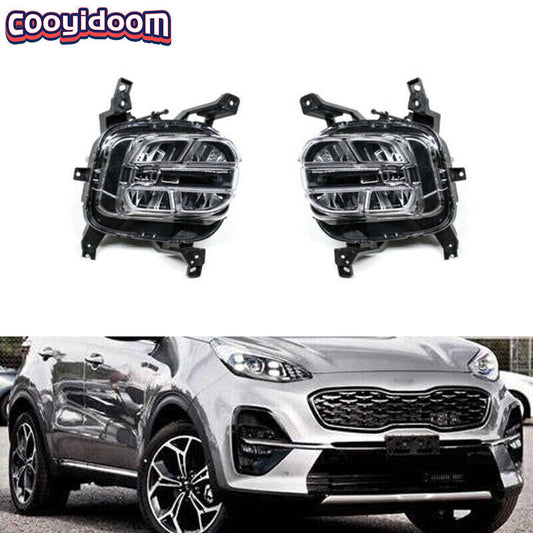 1Pair Front LED Bumper Fog light Daytime Driving Light DRL For 2020 for Kia Sportage