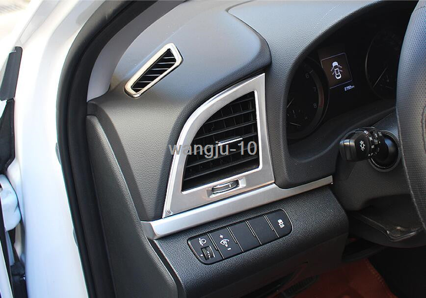 Silver Dashboard Air Vent Outlet Decor Covers Trim for Hyundai for Elantra 2017-2018