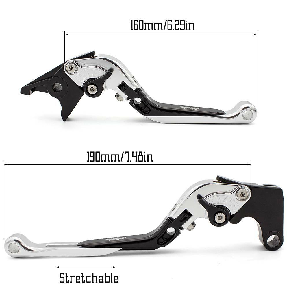 CNC folding extended brake clutch lever and grip for NINJA650R ER6F ER-6N ER6N 2009-2016