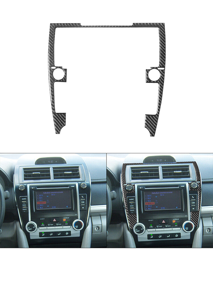 Carbon Fiber Center Control Panel Trim Cover for Toyota for Camry 2012-2014 Style A