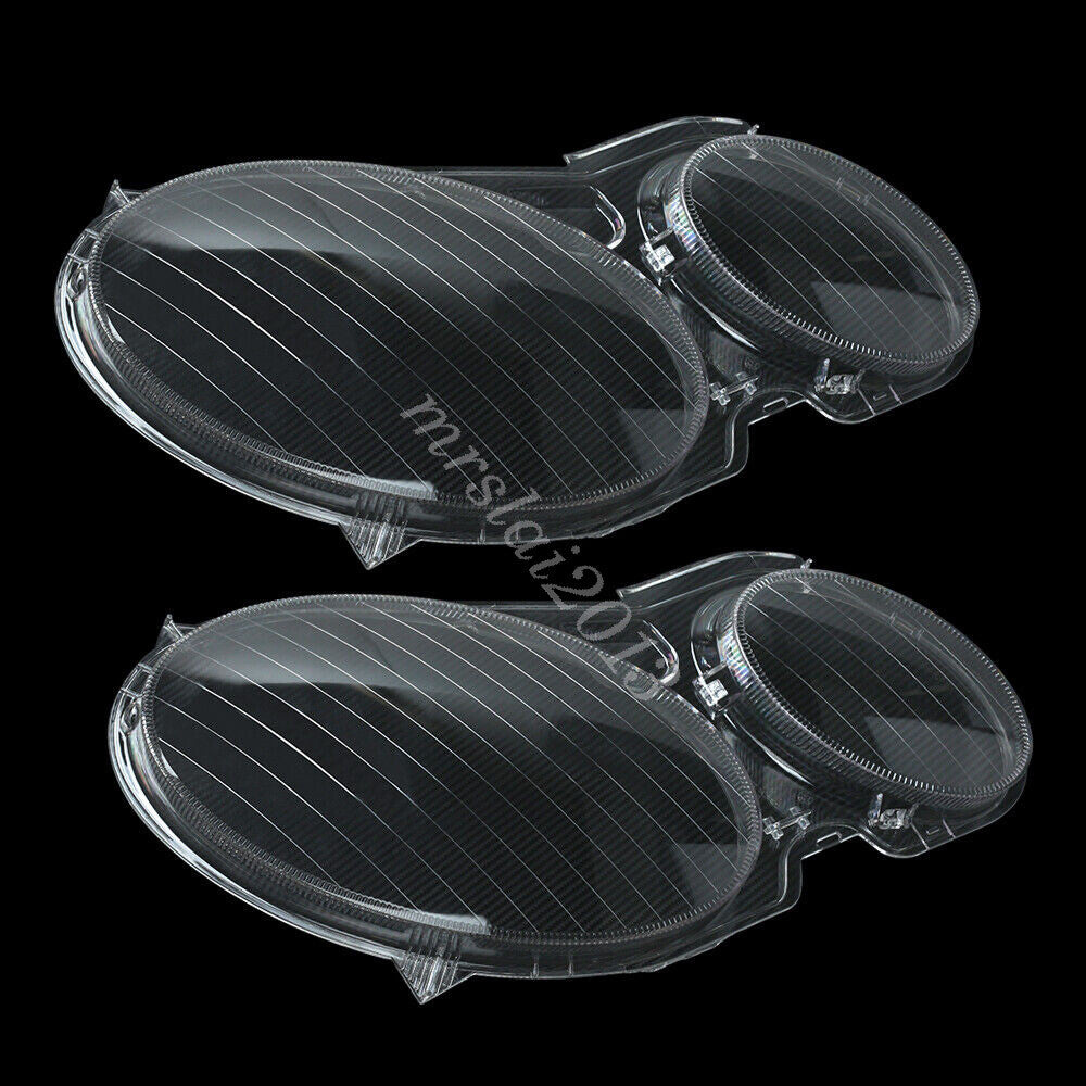 Pair Headlight Clear Lens Cover Replacement For 02-08 for MERCEDES for BENZ E-CLASS W211