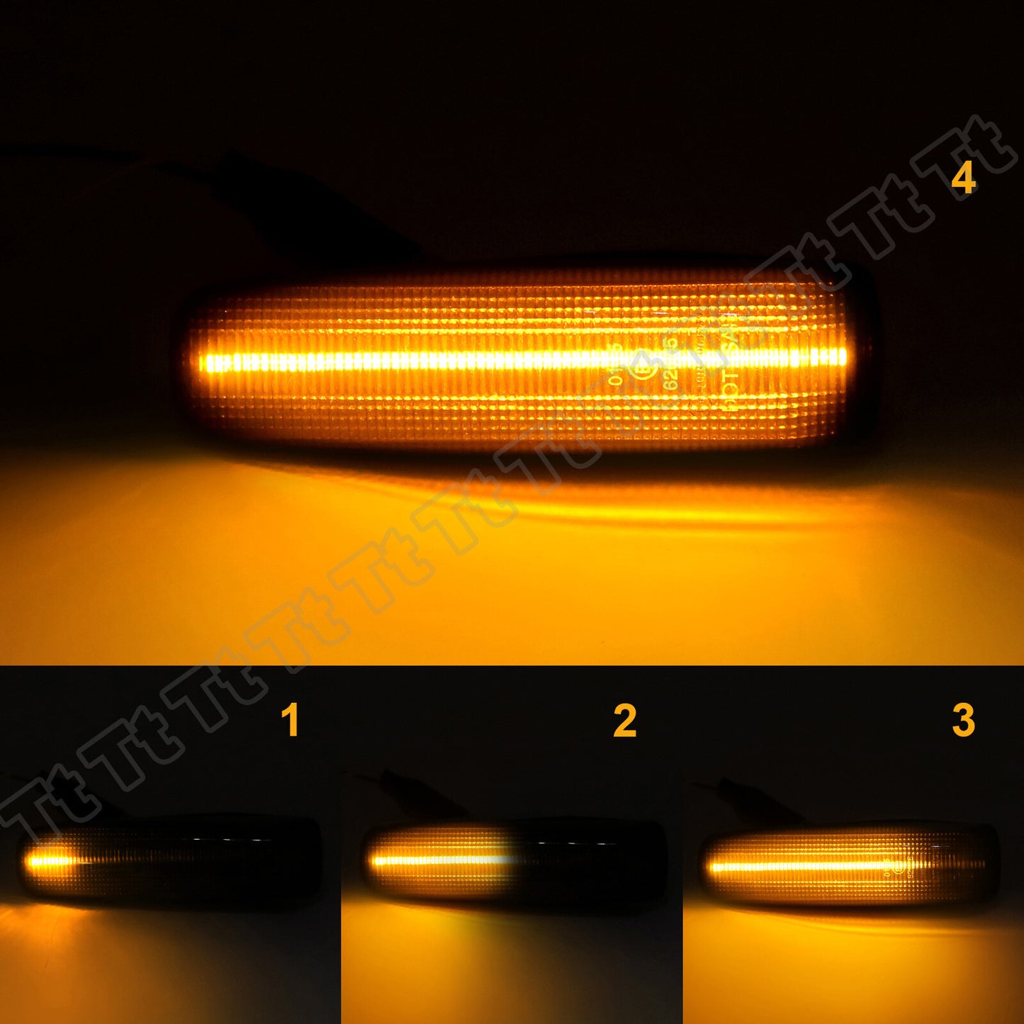 Two sequential LED front fender side marker lights suitable for 89-96 for Nissan 300ZX Z32