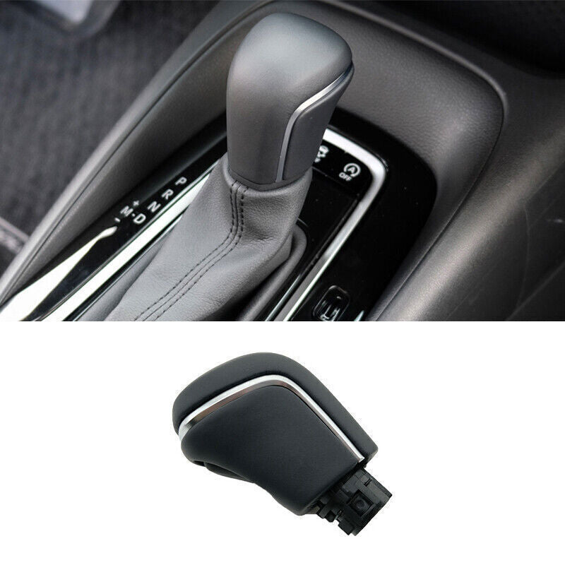 1X Black Leather Gear Shift Knob Shifter Lever Replace for Toyota for Corolla 20-24
