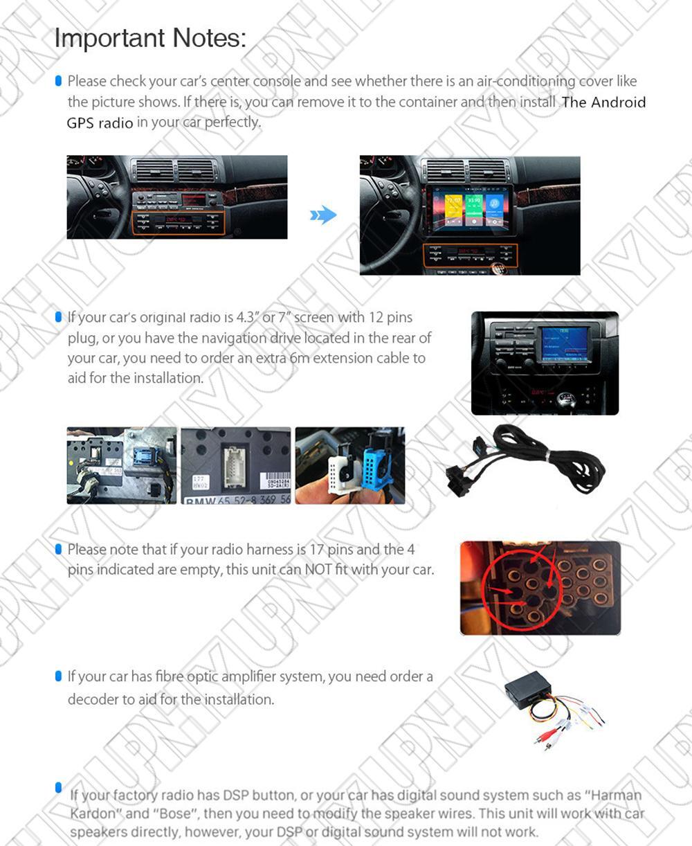 10.33 for BMW E46 Carplay Android Auto 4+32 Stereo Radio GPS Nav Head Unit Wifi