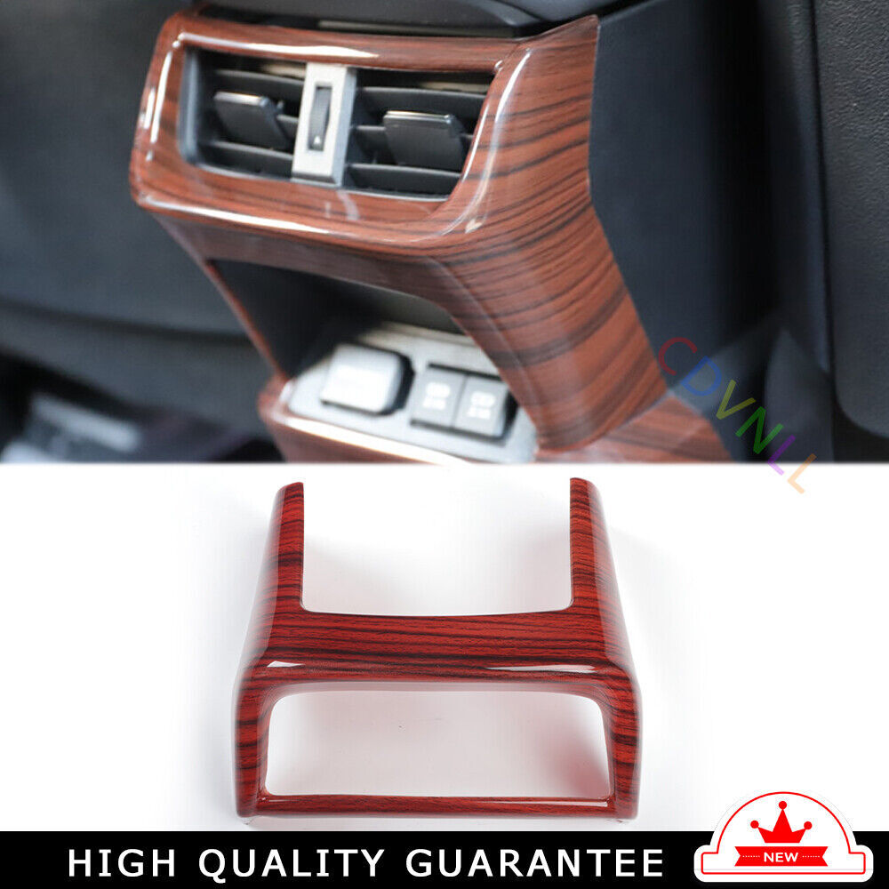 Car Rear Air Outlet Vent Frame Trim Inner 1 Fit for Lexus for ES 2015-2017 Red Wood