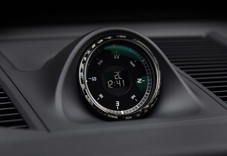 Carbon Fiber Central Console Clock Ring Cover Fit for Porsche Macan 2015-2021