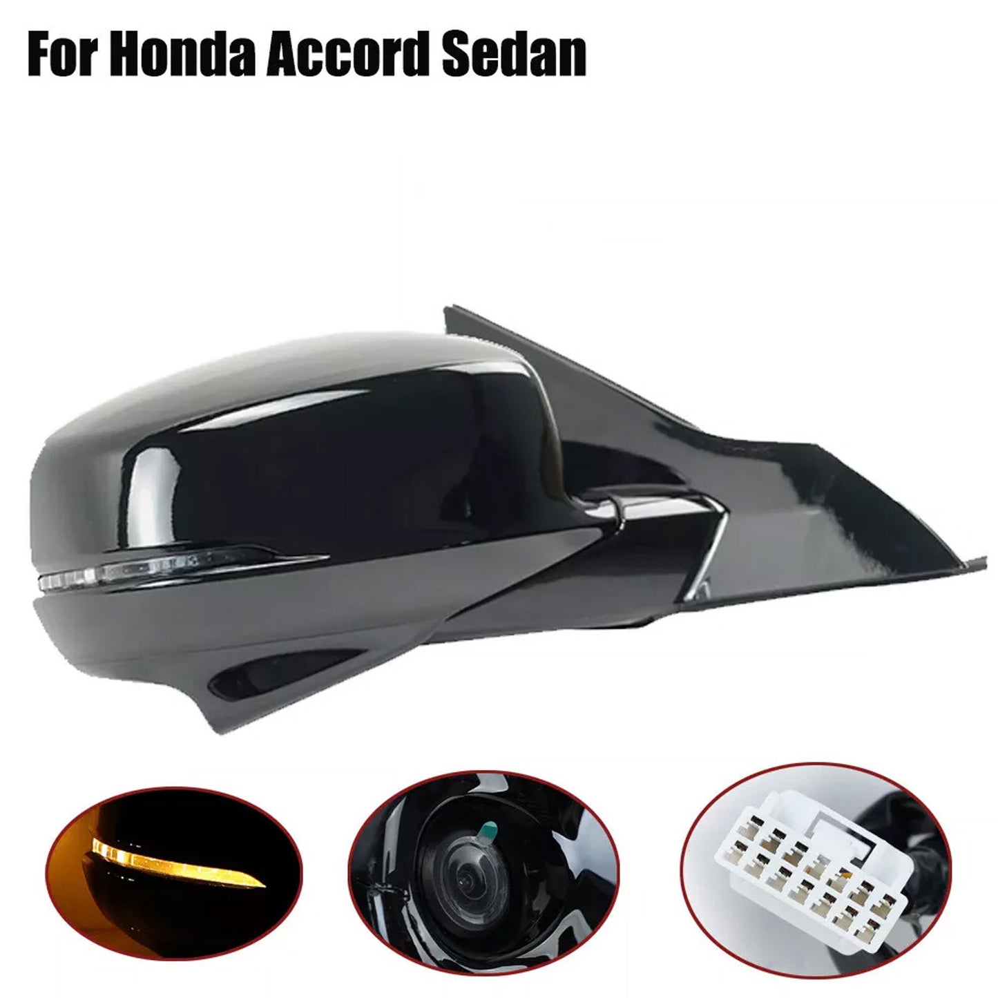 Heated camera for passenger's right-side side mirror, applicable to for Honda Accord sedan 2013-201fY
