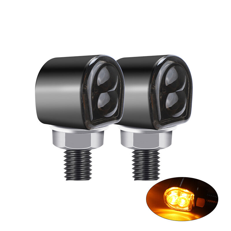 2X Universal LED Motorcycle Turn Signal Indicator Amber Blinker Light for Mini Lamp