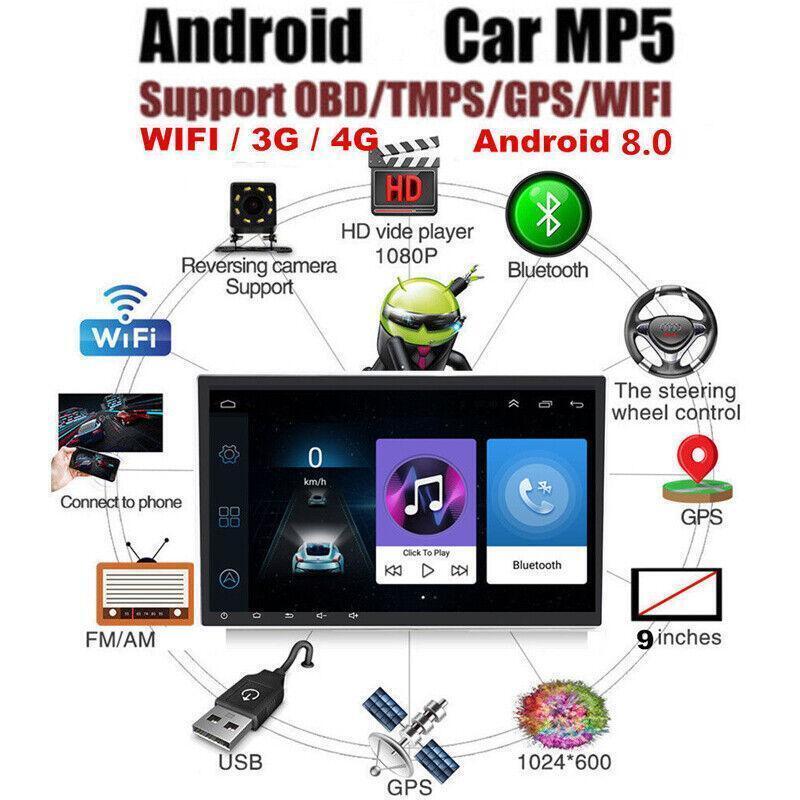 Android 8.0 2Din Touch Screen Octa-Core Stereo Radio GPS Wifi Mirror Link Player
