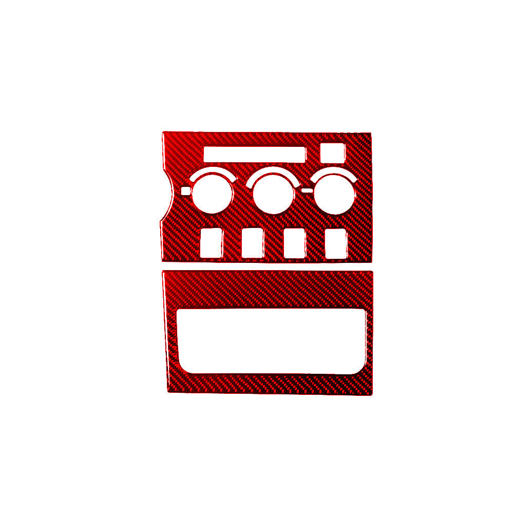 Red 2Pcs Central A/C Control Panel Type B Trim Cover for Toyota Tundra 2007-2013