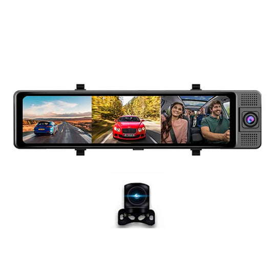 Dash Cam Car Rearview Mirror DVR Recorder Camera Touch Screen WiFi 1080P 3 Lens