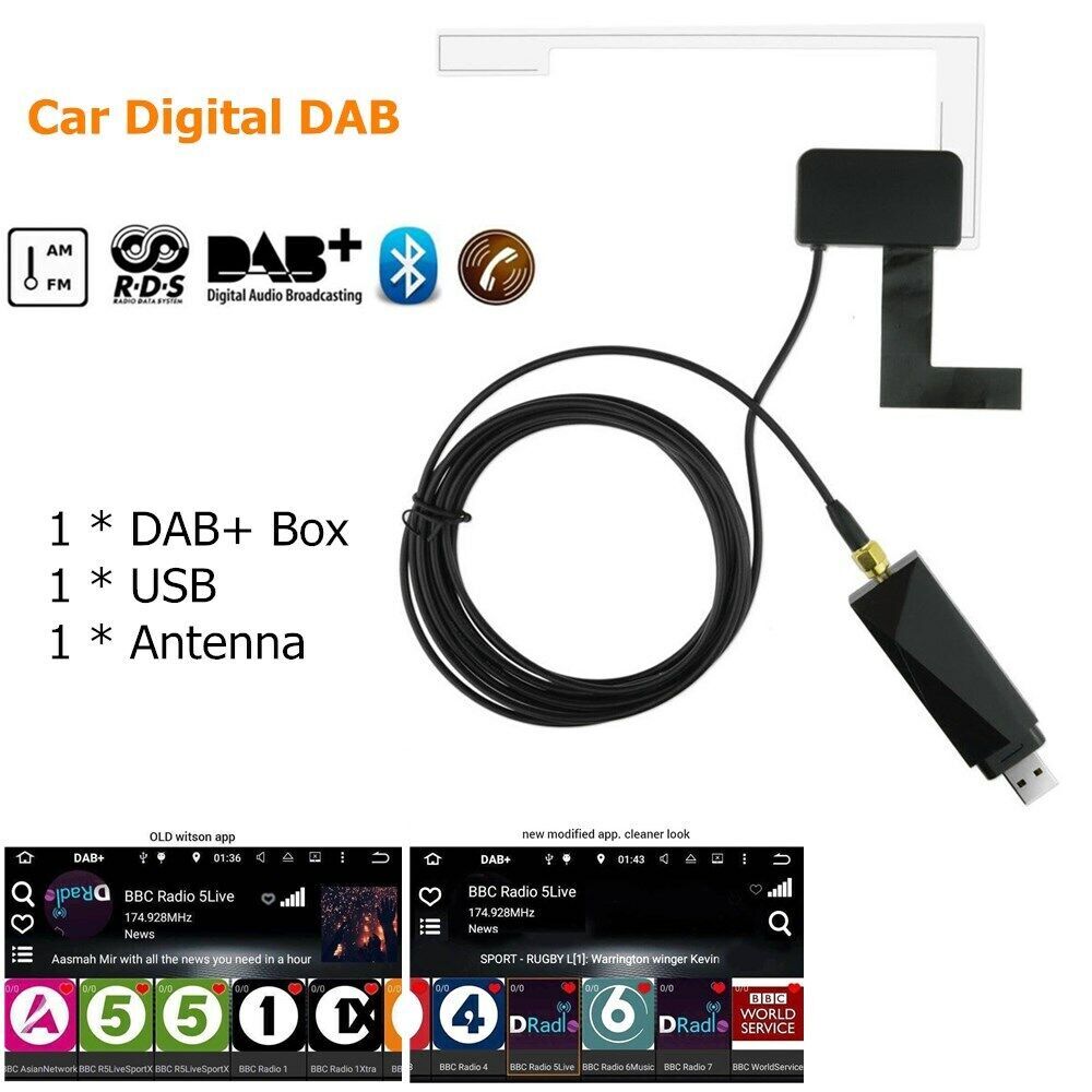 Car digital DAB+ adapter tuner audio radio box USB receiver antenna Android Navi