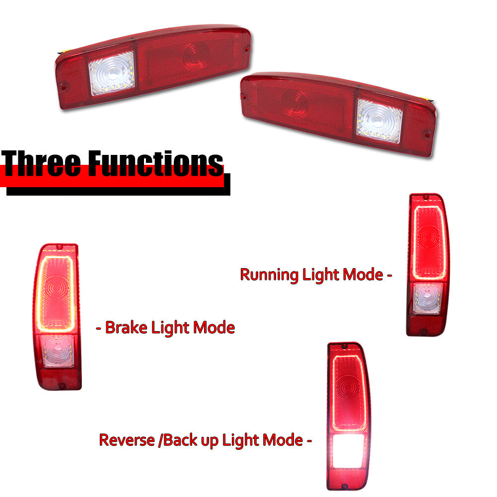 Red-lens LED taillights are suitable for 1967-1972 for Ford trucks and 1967-1977 for Ford Mustangs.