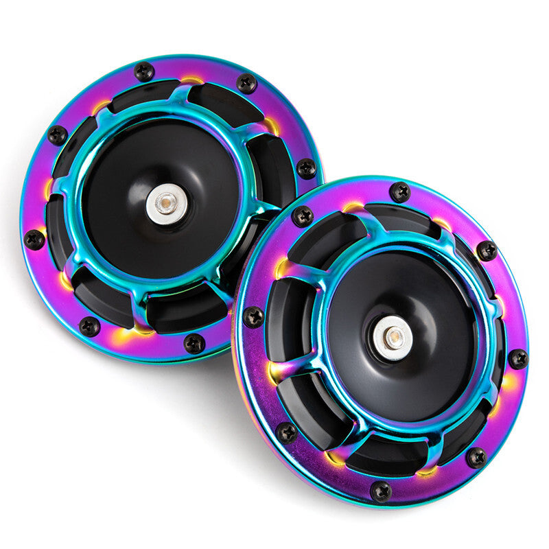 2PC Car 12V 110DB Super Loud Grille Colorful Speaker Electricity Horn Waterproof
