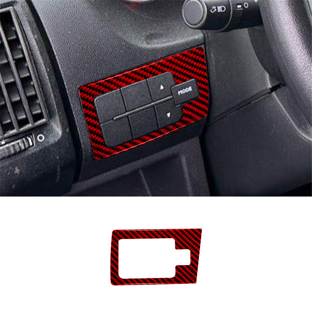 Red Carbon Fiber Speedometer Button Cover Trim for RAM Promaster 2014-2021