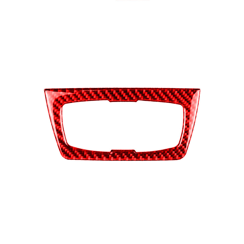 Red carbon fiber headlight switch trim for BMW 3 Series F30 2013-2019