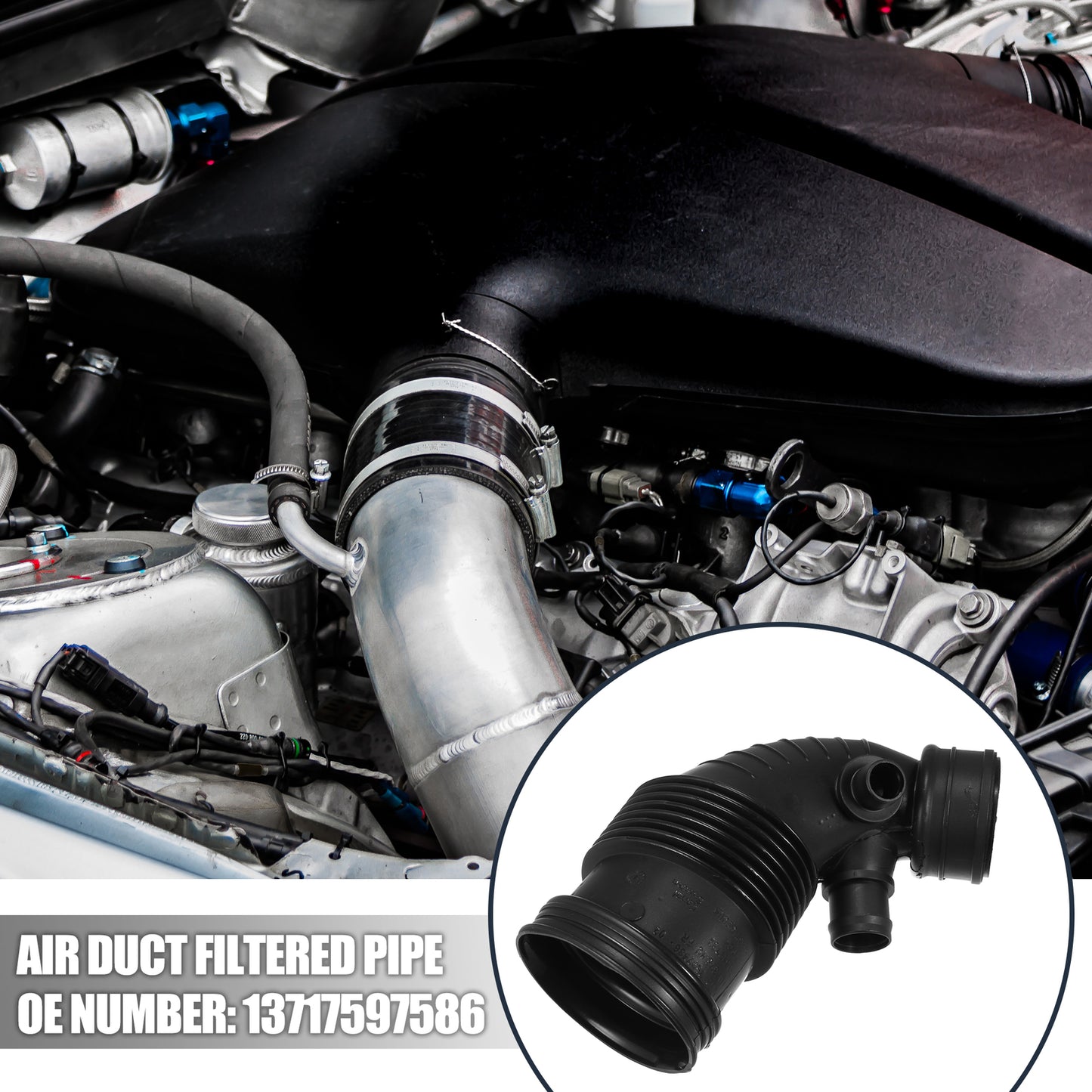 Tracheal filter tubing suitable for BMW F20, F20N, F21N, F30, 116i, 120i, 316i, 320i. Tel: 13717597586