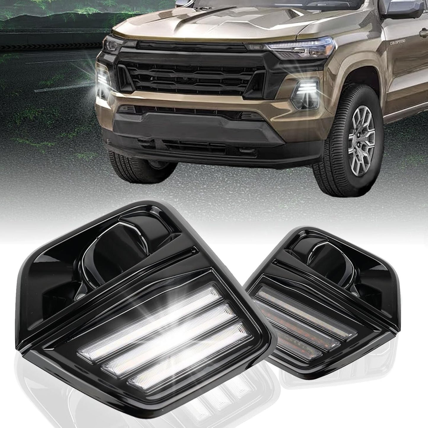 LED Daytime Running Front Fog Turn Signal Light for Chevrolet Colorado 2023 2024