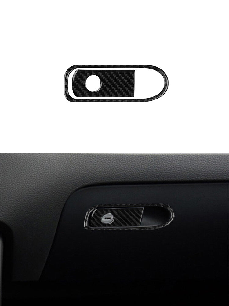 Front Passenger Storage Switch Trim Cover Carbon Fiber for VW Touareg 2011-2018