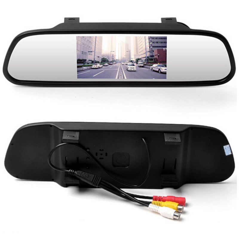 Car 4LED Backup Parking Astern Camera Rear View Mirror LCD Monitor Concealed Kit