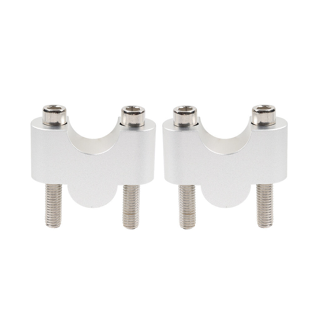 Handlebar Riser Lift Kit Clamps 7/8 Bar 25mm Height Silver for Honda for Kawasaki