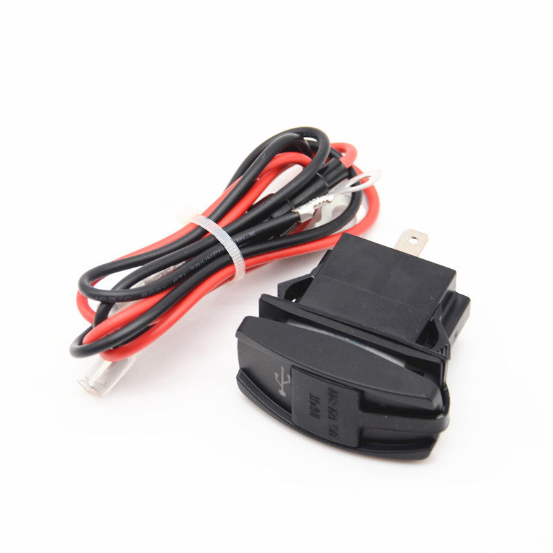Auto 2 Port Charger Boat Car Backlit Dual Blue LED USB Socket Charger Adapter