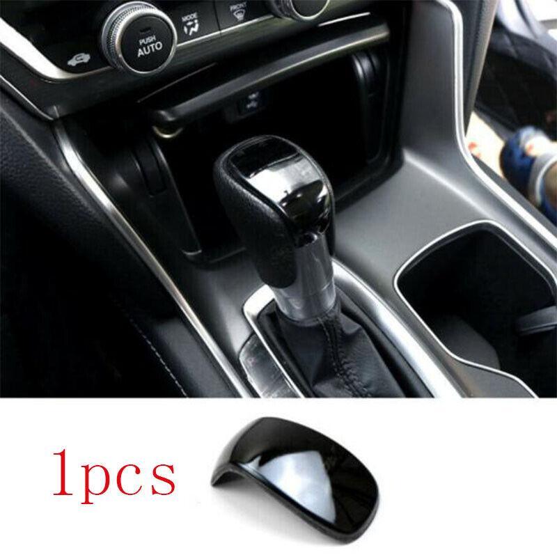 Gloss Black Titanium Console Gear Shift Knob Cover for Honda Car Accord 18-21
