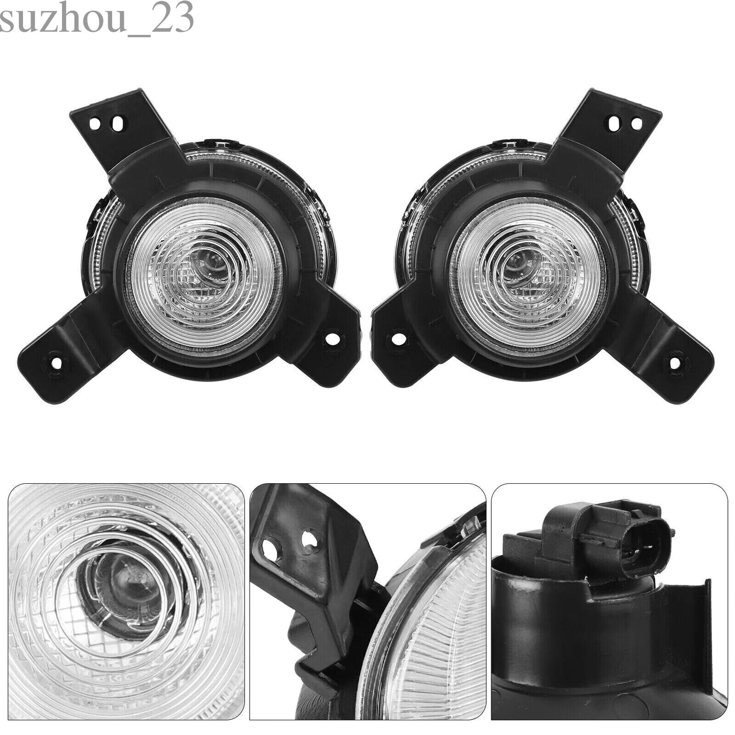 for Kia Forte 2019-2021 Fog Light Lamp Assembly Front Lower Grille Lamp Pair