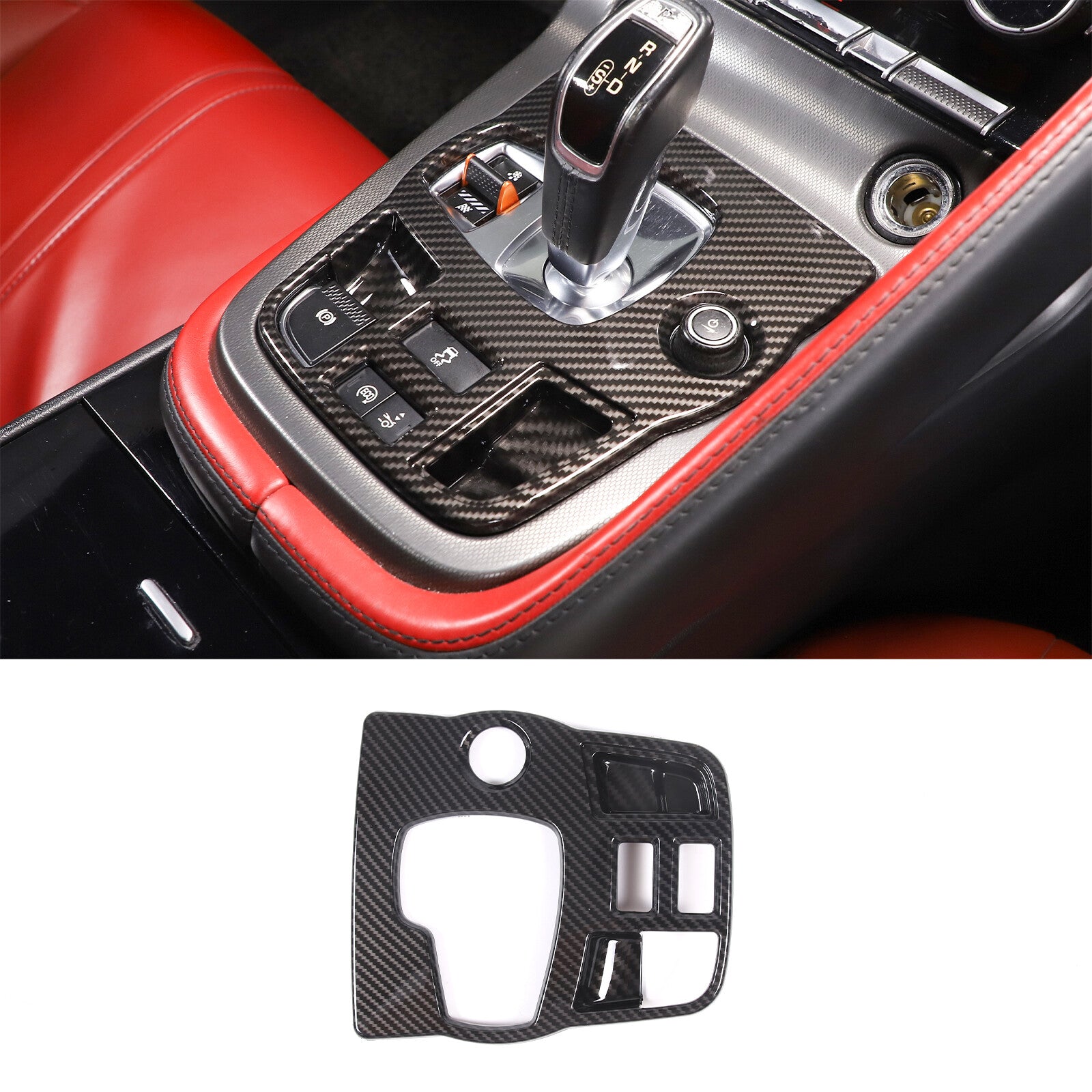 Red genuine carbon fiber rear speaker cover trim for Corvette C8 Coupe Z06 Z51 20+