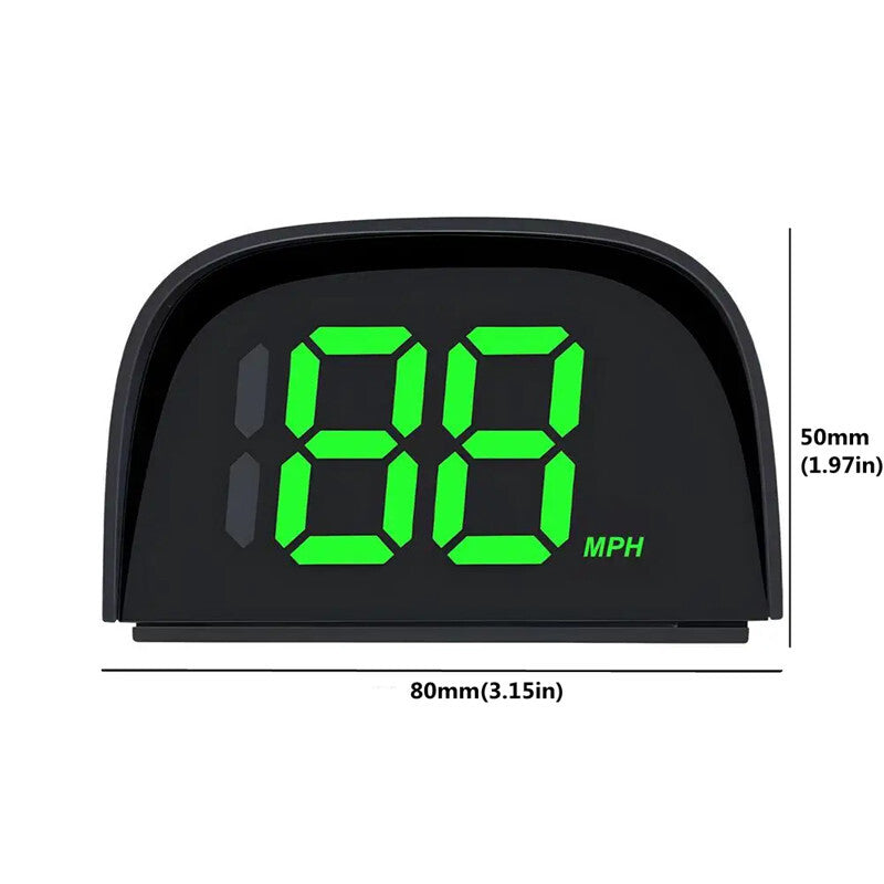 Car Electronics Green Big Font Head Up Display Digital Speedometer MPH Plug Play