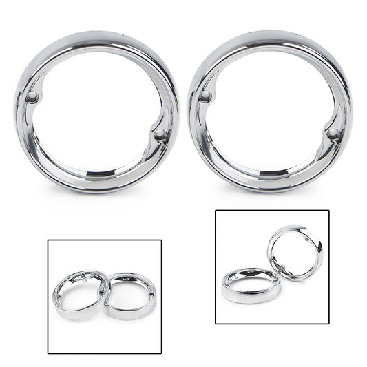 2PCS Turn Signal Bezels for Harley Electra Glides Road King 1986-2016 Chrome cl