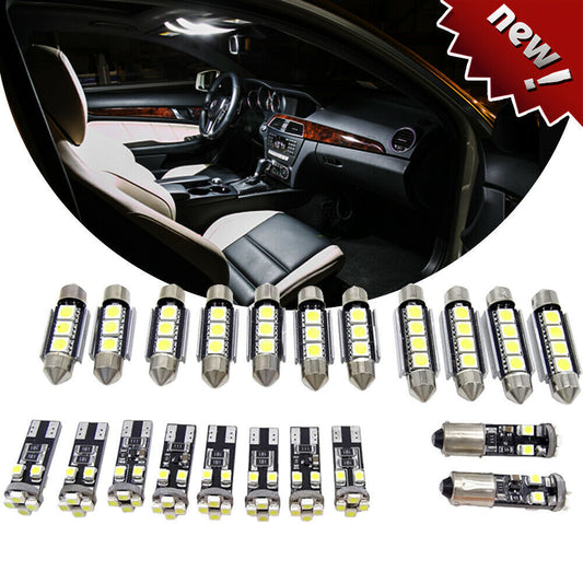 21x 5050 SMD LED interior lights Canbus for BMW E46 sedan coupe E60 E61 white