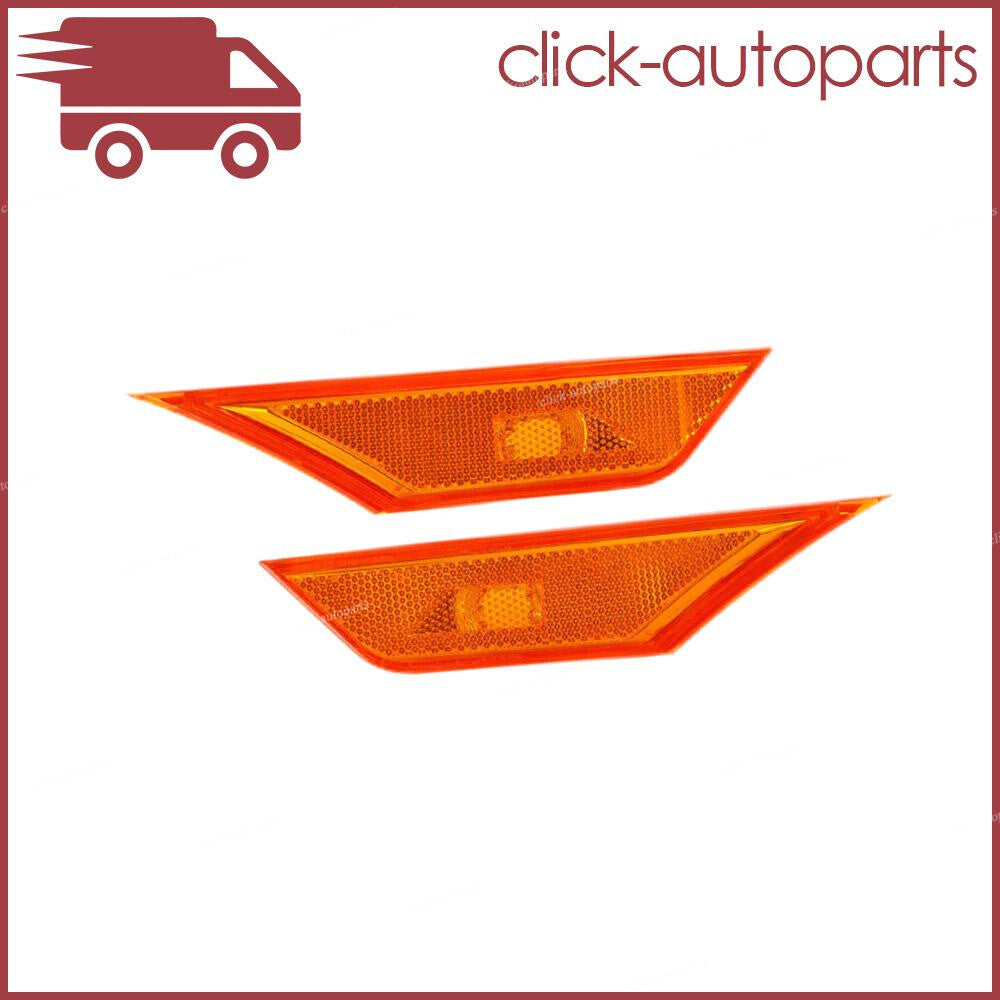 2x For 16-22 for Honda for Civic Amber Lamp Side Marker Lights W/LED Bulb Left Right