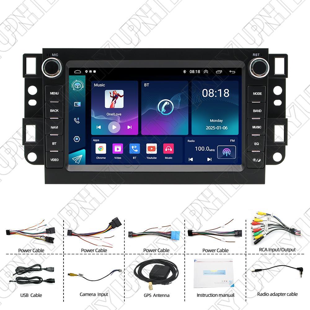 7 Android 14 Radio Stereo GPS Nav Head Unit for Chevrolet Kalos Aveo 2002-2011