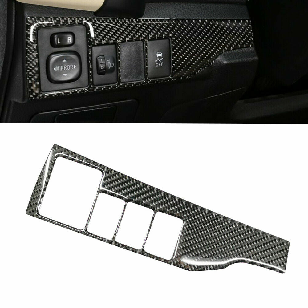 Carbon Fiber Headlight Switch Panel Sticker Fit for Toyota for Corolla 2014-2018