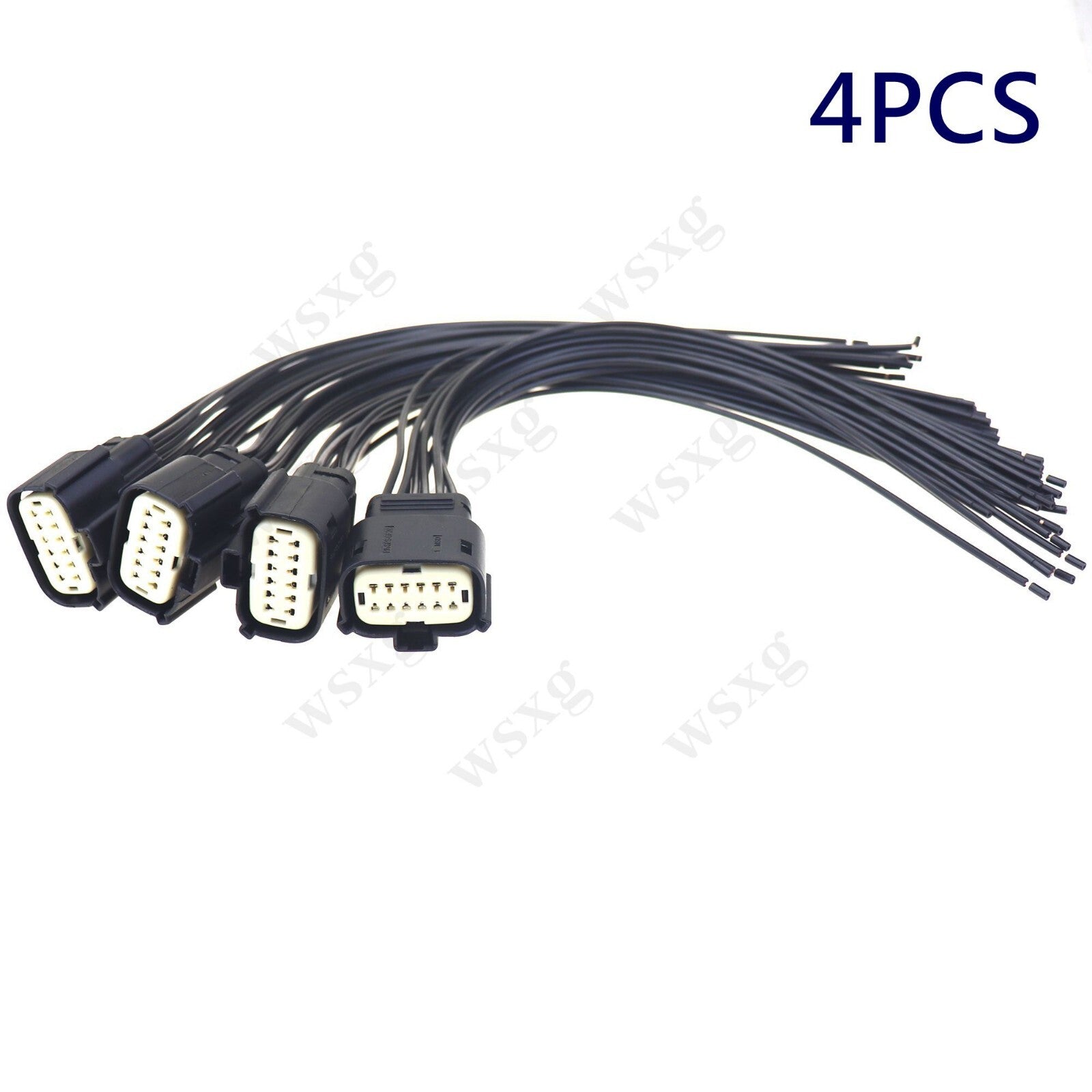 4-pack of halogen headlight connectors for 15-18 for Dodge chargers, plug and tail braces 68364272AA