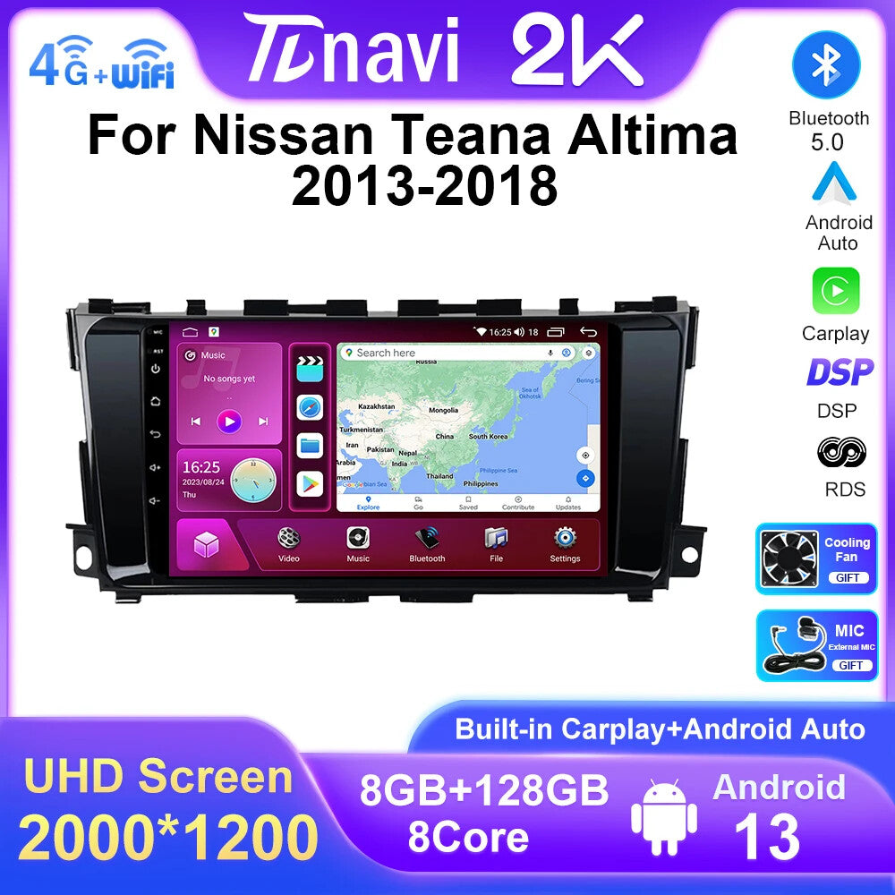 Screen Car Radio for Nissan Teana 3 for Altima 5 L33 Video Player Carplay GPS Navi