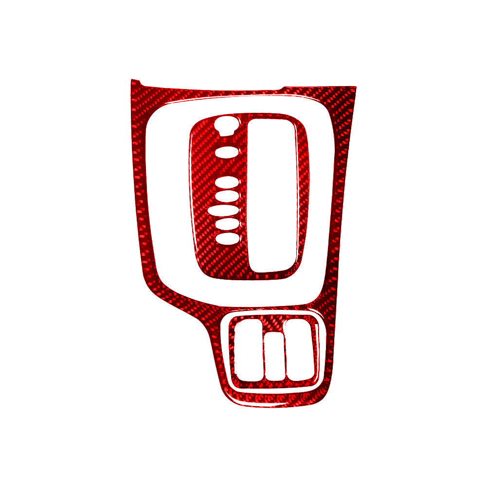 3Pcs Red Carbon Fiber Console Gear Shift Panel Trim for Toyota Celica 2001-2005