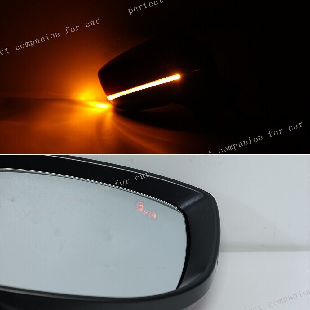 Heated left blind spot side mirror with light for Mazda CX-5 2017-2019 (Red)