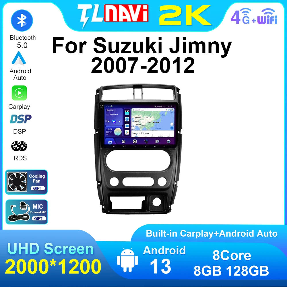 for Suzuki for Jimny Car Multimedia Player GPS Navigation Radio Auto Carplay Screen