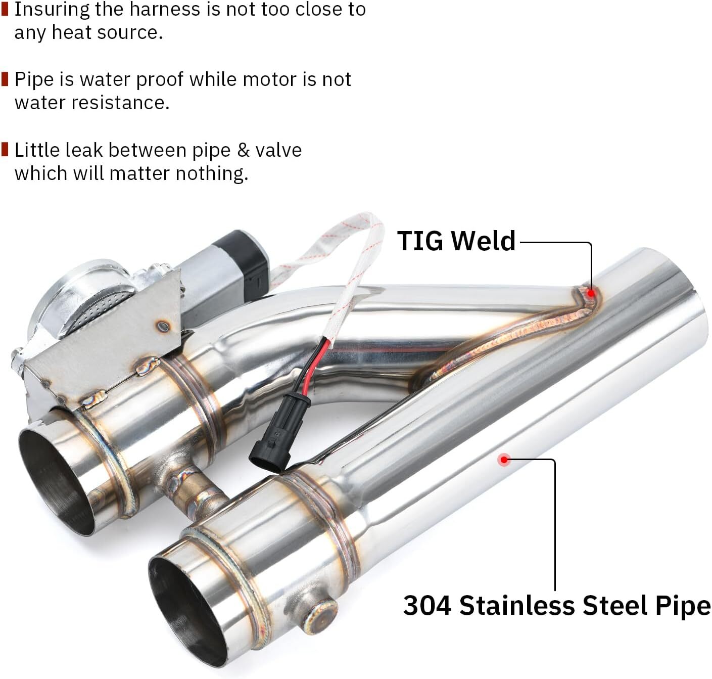 Universal 2.5-inch Stainless Steel Exhaust Pipe Kit