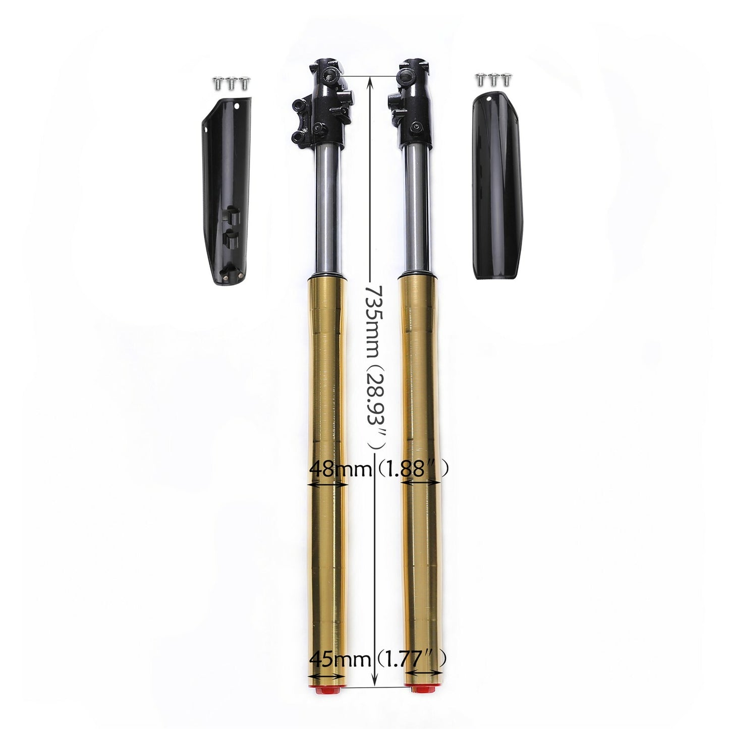 14-inch and 12-inch wheels, 60/100-14 and 80/100-12 front forks and swingarms, KLX110, TTR110, CRF50, XR70