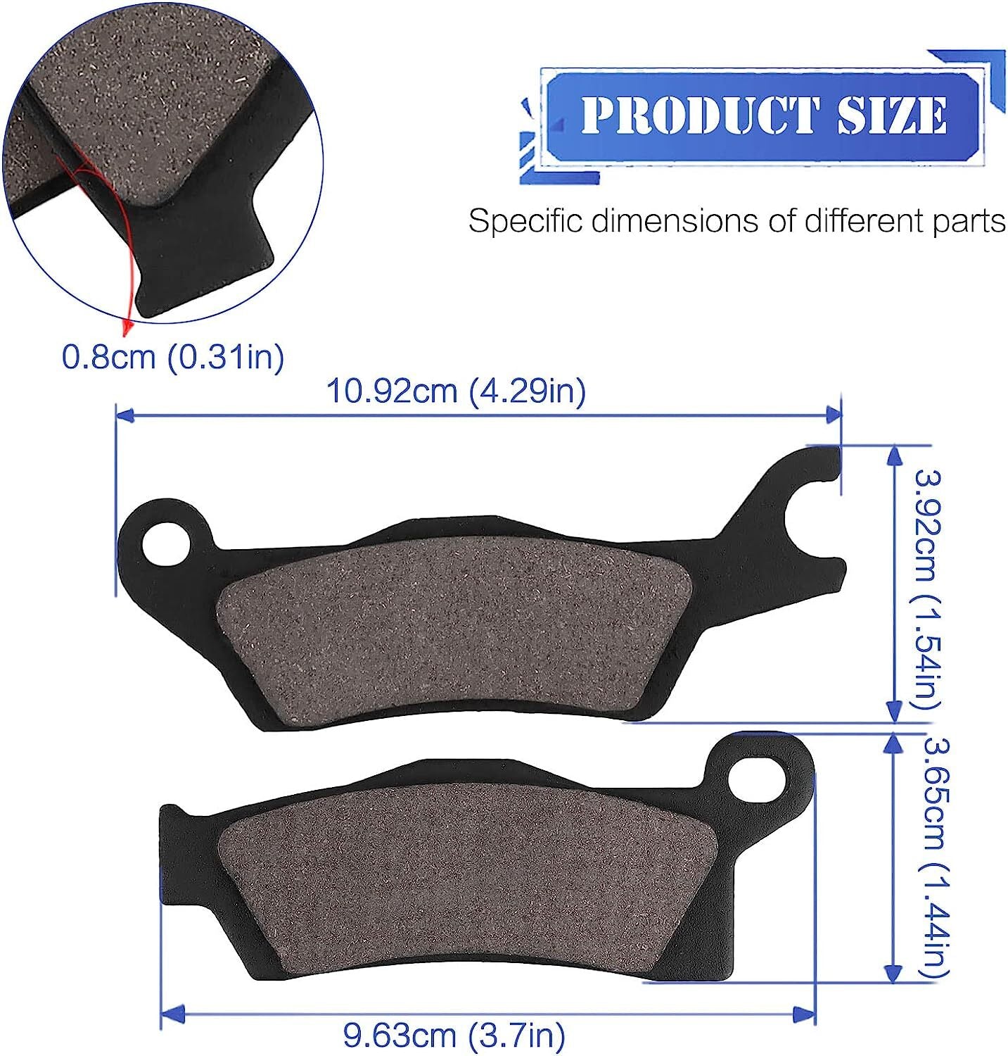 Brake Pad for Can-Am Outlander 1000 500 650 800 R 4x4 STD Max 450 800 EFI STD500
