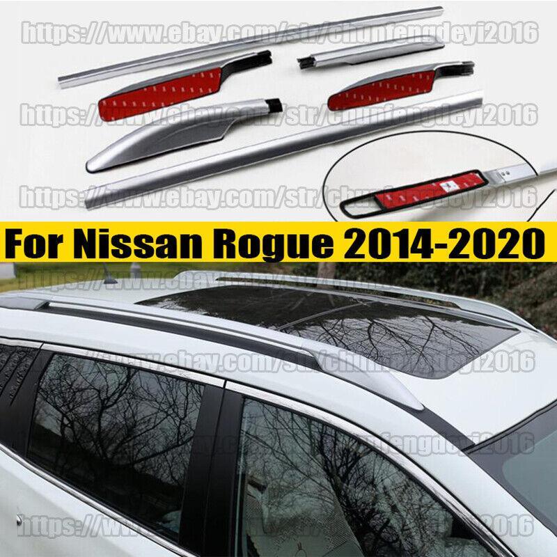 for Nissan Rogue 2014-2020 Alloy Roof Side Bars Rails Rack Luggage Carrier set