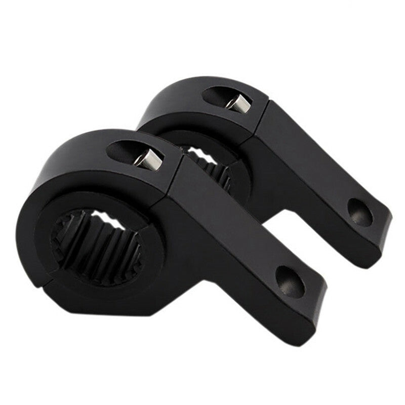 Black Motorcycle Headlight Bracket LED Clamp Tube Clamp Mount Fog Light Holder