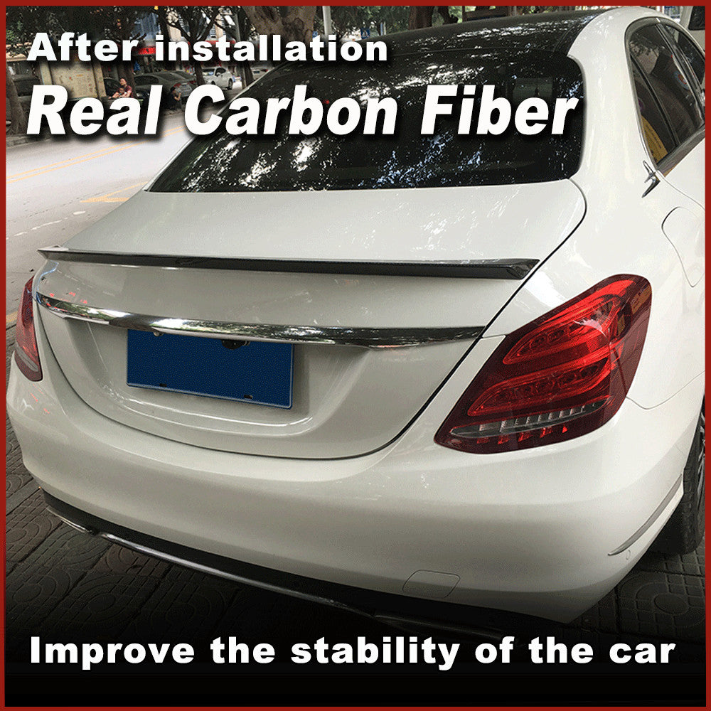 REAL CARBON Rear Trunk Spoiler Wing for Benz C Class W205 C250 C63 2015-2020